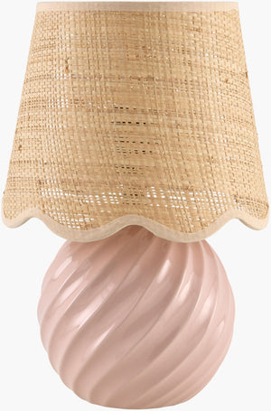 Livabliss Stelvio Ceramic Base Table Lamp with Natural Jute Shade for Bedside or Living Room STE-001