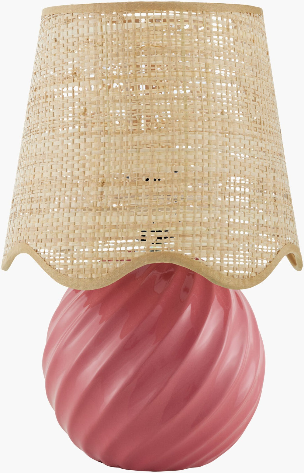 Livabliss Stelvio Ceramic Table Lamp with Natural Jute Shade for Bedroom or Living Room STE-004