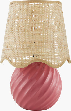 Livabliss Stelvio Ceramic Table Lamp with Natural Jute Shade for Bedroom or Living Room STE-004