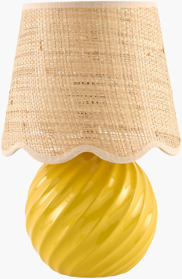 Livabliss Stelvio Ceramic Base Table Lamp with Natural Jute Shade for Bedroom or Living Room STE-005