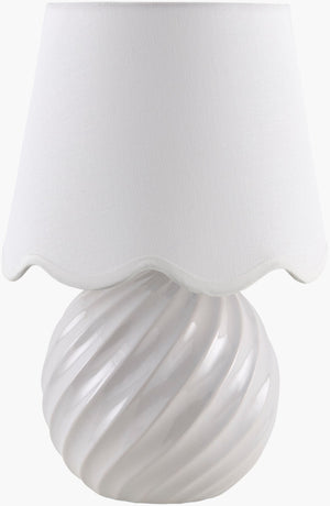 Livabliss Stelvio Ceramic Accent Table Lamp with Linen Shade for Bedroom or Living Room STE-008