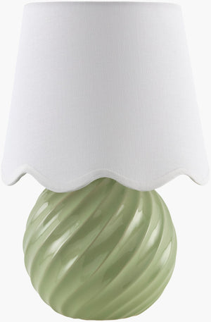 Livabliss Stelvio Ceramic Table Lamp with Linen Shade Warm Ambient Glow for Bedside Decor STE-009