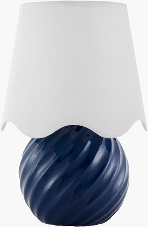 Livabliss Stelvio Ceramic Body Table Lamp with Linen Shade for Bedside or Console Accent STE-013