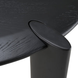 VIG Furniture Steven Modern Black Oval Dining Table W83" X D41.5" X H30" Seats 6 • Solid Oak Base, Oak Veneer Top, Durable Lacquer Finish VGWD-PRY-DN-BLK
