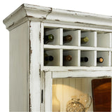 Display Curio Cabinet with Wine Storage in Antique White White P021713 Pulaski Furniture