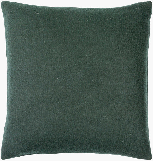 Surya Stirling Modern 18"L X 18"W Accent Pillow - Chic Wool & Nylon Blend For Stylish Decor & Comfort Forest Green Wool,Nylon,Wool,Nylon Stg002-2020d