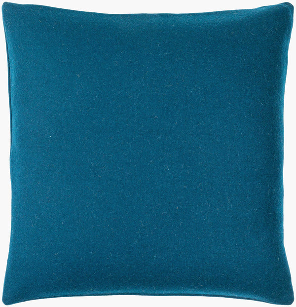 Surya Stirling Modern 18"L X 18"W Accent Pillow - Chic Wool & Nylon Blend For Stylish Decor & Comfort Denim Blue Wool,Nylon,Wool,Nylon Stg005-2020d