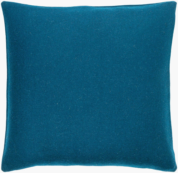Surya Stirling Modern 18"L X 18"W Accent Pillow - Chic Wool & Nylon Blend For Stylish Decor & Comfort Denim Blue Wool,Nylon,Wool,Nylon Stg005-2020d