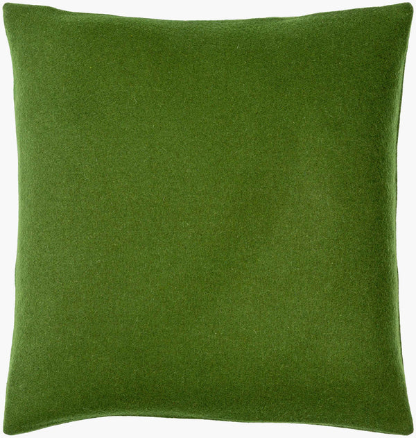 Surya Stirling Modern 18"L X 18"W Accent Pillow - Chic Wool & Nylon Blend For Stylish Decor & Comfort Grass Green Wool,Nylon,Wool,Nylon Stg007-1818d