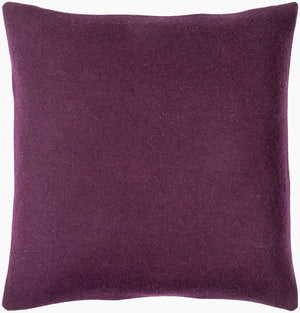 Surya Stirling Modern 18"L X 18"W Accent Pillow - Chic Wool & Nylon Blend For Stylish Decor & Comfort Plum Wool,Nylon,Wool,Nylon Stg008-2222d