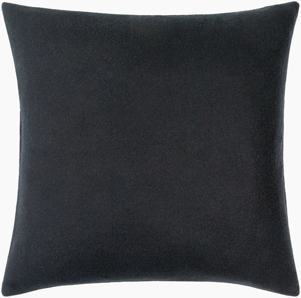 Surya Stirling Modern 18"L X 18"W Accent Pillow - Chic Wool & Nylon Blend For Stylish Decor & Comfort Black Wool,Nylon,Wool,Nylon Stg009-2020d