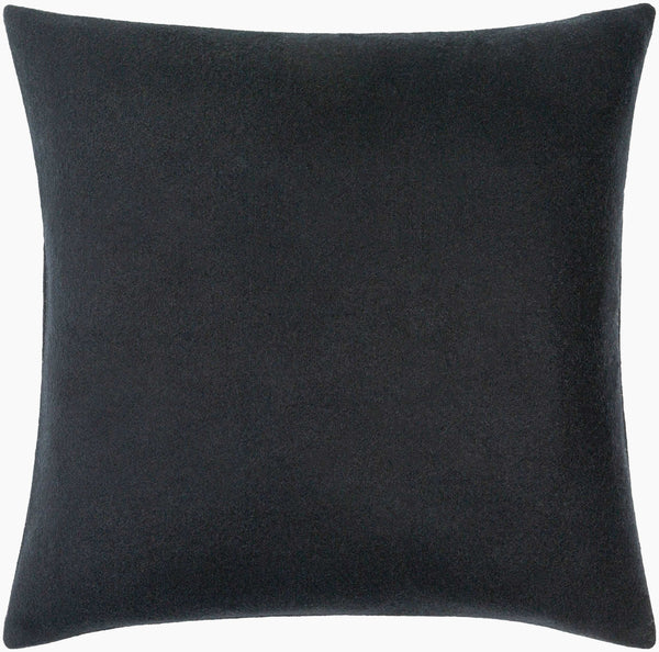 Surya Stirling Modern 18"L X 18"W Accent Pillow - Chic Wool & Nylon Blend For Stylish Decor & Comfort Black Wool,Nylon,Wool,Nylon Stg009-2020d