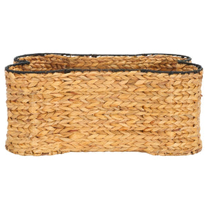 Safavieh Wulfric Set Of 2 Dog Bone Baskets Natural / Black Rattan STG1803A