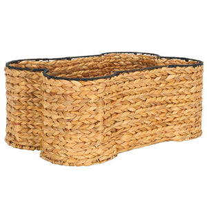 Safavieh Wulfric Set Of 2 Dog Bone Baskets Natural / Black Rattan STG1803A