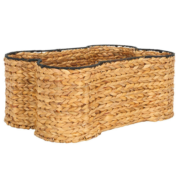 Safavieh Wulfric Set Of 2 Dog Bone Baskets Natural / Black Rattan STG1803A