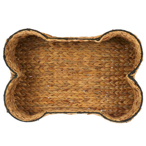 Safavieh Wulfric Set Of 2 Dog Bone Baskets Natural / Black Rattan STG1803A