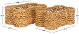 Safavieh Roscoe Set Of 2 Dog Bone Baskets Natural Rattan STG1804A