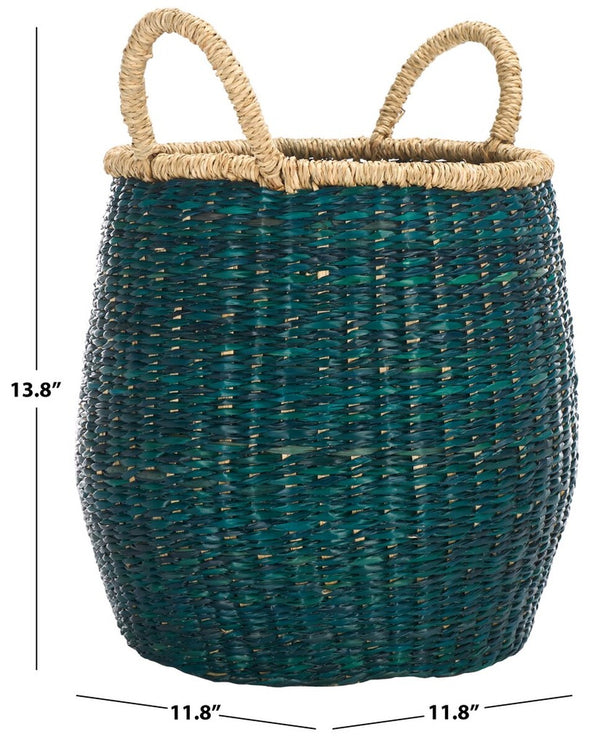 Safavieh Estra Basket With Handles Green 11.8" x 11.8" x 13.8"