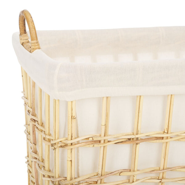 Safavieh Kari Basket W/ Liner Natural / White Wood STG6503A