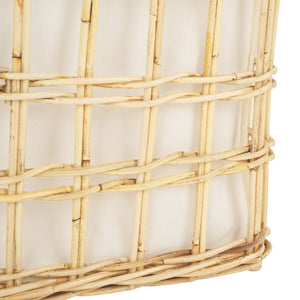Safavieh Kari Basket W/ Liner Natural / White Wood STG6503A