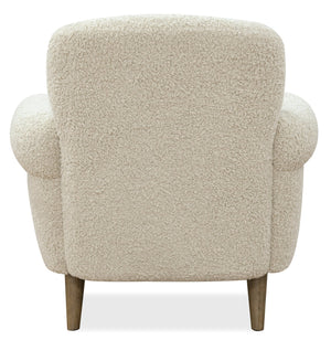 Hooker Furniture Leesa Boucle Club Chair with Rolled Arms Tapered Wood Legs for Living Room CC918-480
