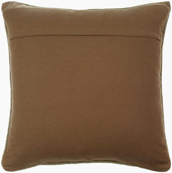 Surya Stine 18" Accent Pillow - Global-inspired Design, Durable Weave, Elegance For Any Room Decor! Dusty Sage Wool,Polyester,Cotton Sti003-1818p