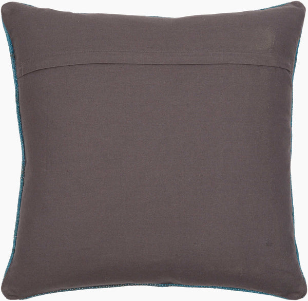 Surya Stine 14"L X 22"W Luxurious Lumbar Pillow – Global Inspired Design For Elegant Home Decor Charm! Teal Wool,Polyester,Cotton Sti004-1422d