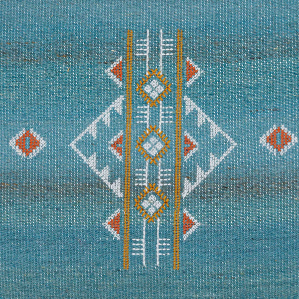 Surya Stine 14"L X 22"W Luxurious Lumbar Pillow – Global Inspired Design For Elegant Home Decor Charm! Teal Wool,Polyester,Cotton Sti004-1422d