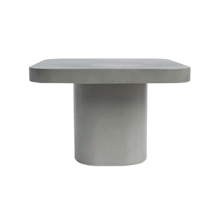 VIG Furniture Flores Modern Grey Concrete End Table — Sculptural 24" Square Accent Table, Durable Minimalist Design VGLBSTIN-CF60