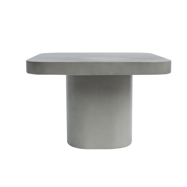 VIG Furniture Flores Modern Grey Concrete End Table — Sculptural 24" Square Accent Table, Durable Minimalist Design VGLBSTIN-CF60
