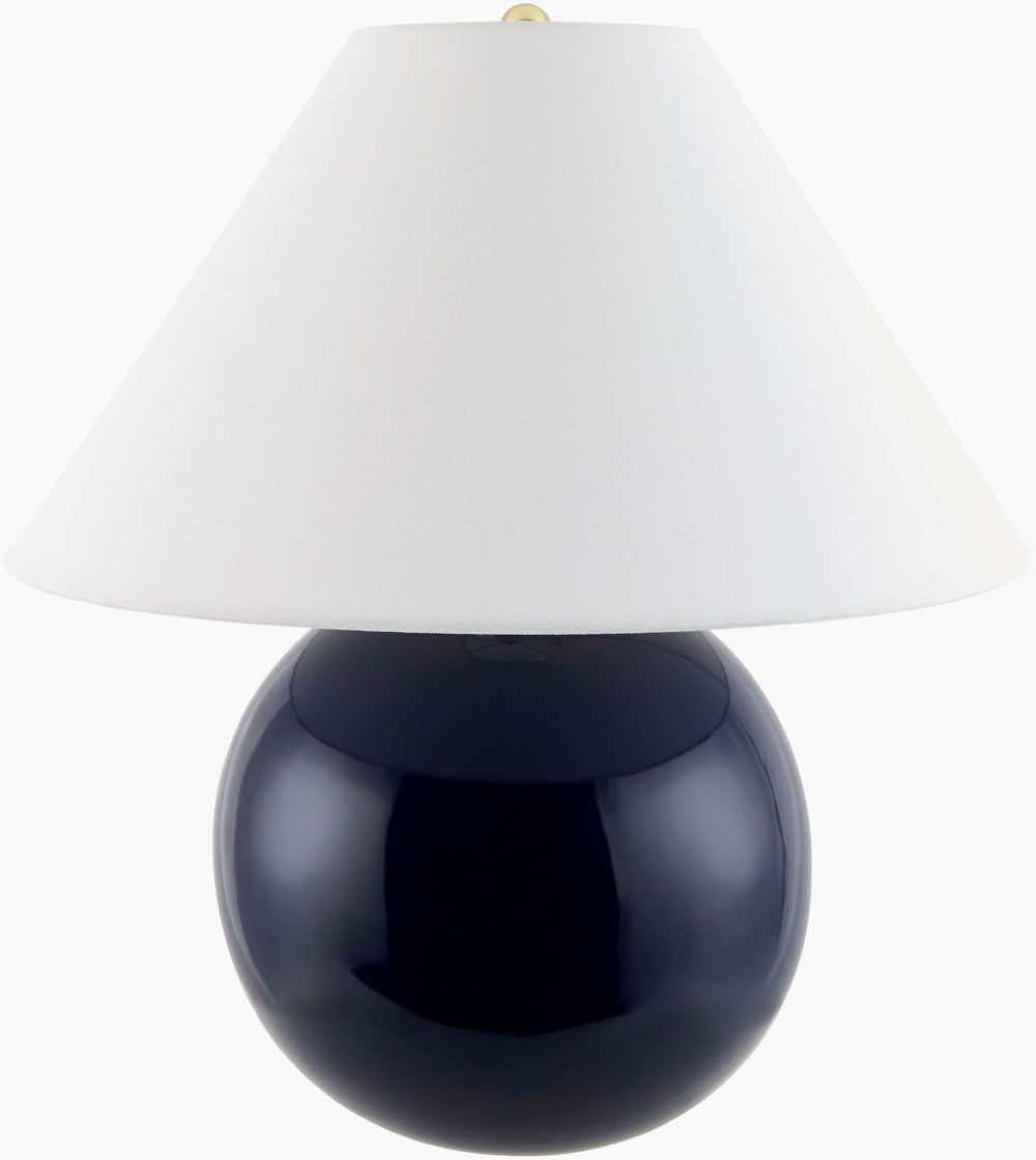 Livabliss Stellar Handcrafted Ceramic Table Lamp Arts and Crafts Style with Iron Finial Accent STL-008