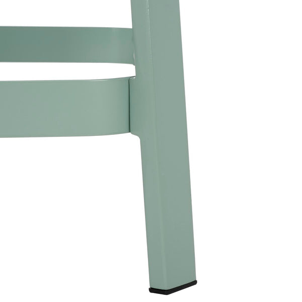 Safavieh Palmyra Cane Stool Aqua Smoke / Natural  Metal STL2500A