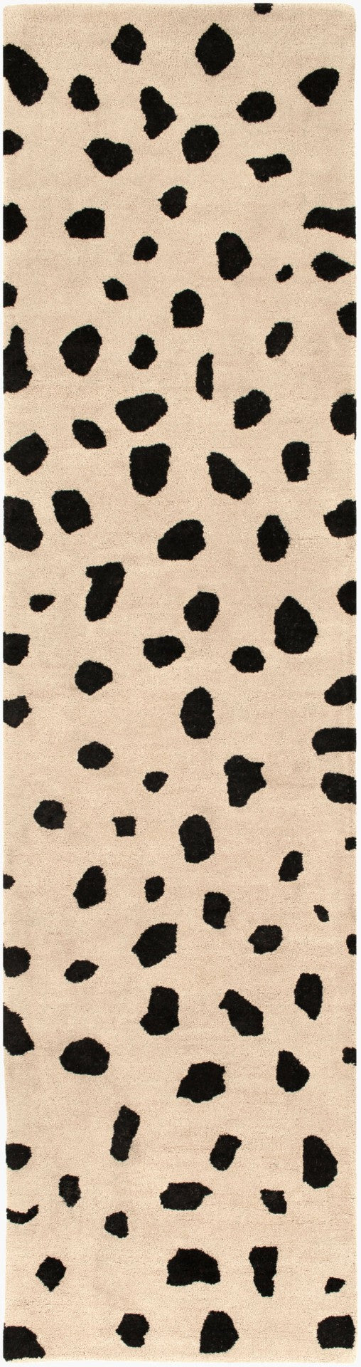 Livabliss Stella Wool Hand Tufted Area Rug for Living Dining Rooms with Medium Pile Depth Beige, Black 2' x 8' STLA2443-28