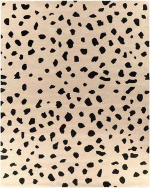 Livabliss Stella Wool Hand Tufted Area Rug for Living Dining Rooms with Medium Pile Depth Beige, Black 8' x 10' STLA2443-810