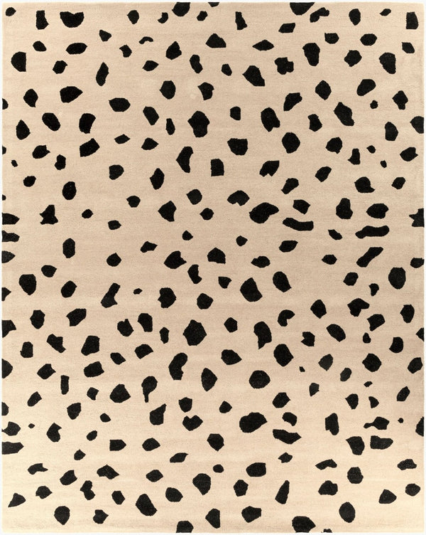 Livabliss Stella Wool Hand Tufted Area Rug for Living Dining Rooms with Medium Pile Depth Beige, Black 8' x 10' STLA2443-810