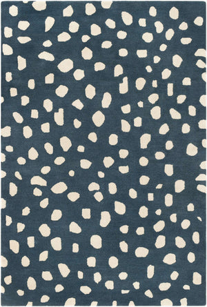 Surya Stella 4' X 6' Handmade Wool Area Rug - Luxurious Hand-tufted Design For Modern Home Elegance Deep Teal Wool Stla2444-913