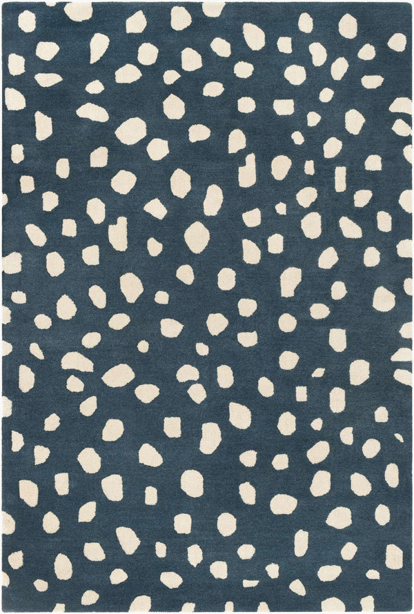 Surya Stella 4' X 6' Handmade Wool Area Rug - Luxurious Hand-tufted Design For Modern Home Elegance Deep Teal Wool Stla2444-913