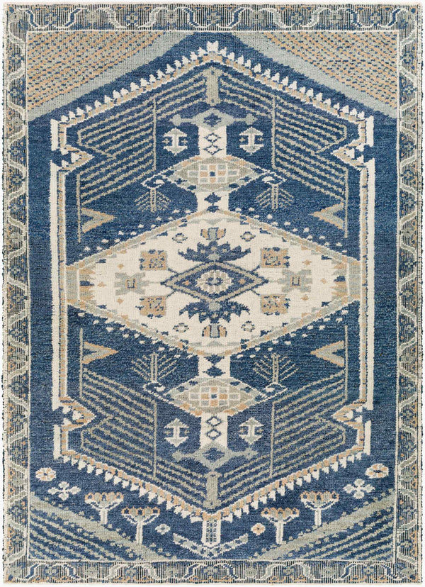 Surya St Moritz Hand-made 10' X 14' Luxurious Jute & Wool Rug - Timeless Style For Elegant Living Spaces Blue Wool,Jute,Cotton Stm2300-1215