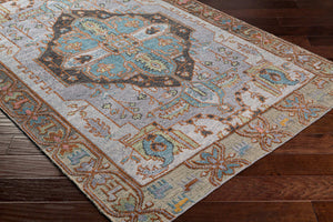 Surya St Moritz Hand-made 10' X 14' Luxurious Jute & Wool Rug - Timeless Style For Elegant Living Spaces Blue Wool,Jute,Cotton Stm2301-23