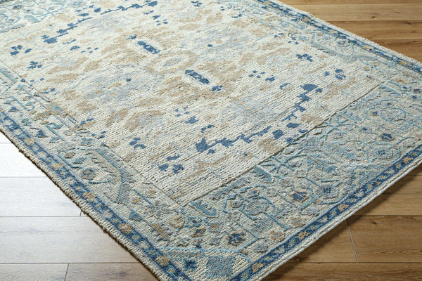Surya St Moritz Hand-made 10' X 14' Luxurious Jute & Wool Rug - Timeless Style For Elegant Living Spaces Blue Wool,Jute,Cotton Stm2302-1014