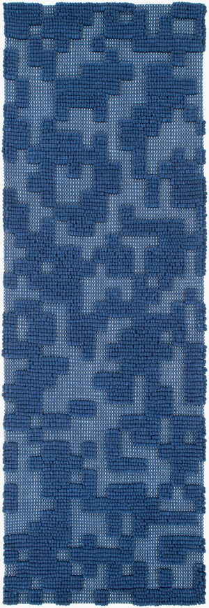 Surya Stencil Stn-1004 Handmade 2' X 3' Wool Rug - Modern Durable Decor With Charming Natural Appeal Navy Wool Stn1004-268