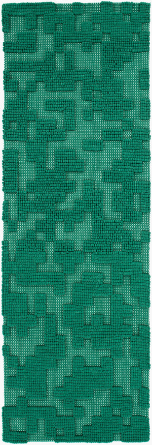 Surya Stencil Stn-1004 Handmade 2' X 3' Wool Rug - Modern Durable Decor With Charming Natural Appeal Emerald Wool Stn1005-268