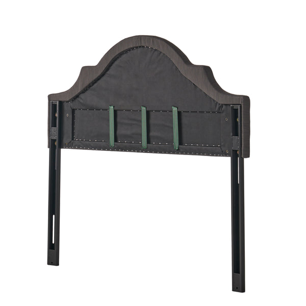 English Elm Christopher Knight Home® - Upholstered Headboard Queen with Nailhead Trim, Sturdy Steel Legs, Adjustable Height, Sleek Design Gray 57869.00GRY