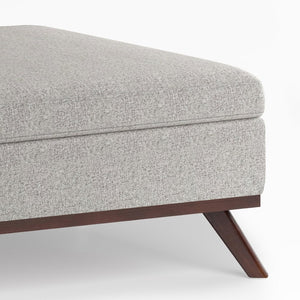 English Elm Owen Square Storage Ottoman - Versatile Cloud Grey Coffee Table With Hidden Storage & Seating B136P159171-GIGA