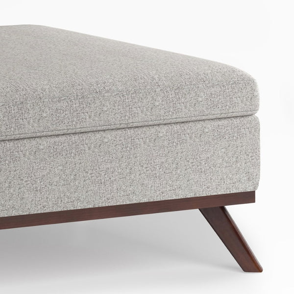English Elm Owen Square Storage Ottoman - Versatile Cloud Grey Coffee Table With Hidden Storage & Seating B136P159171-GIGA