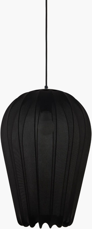 Livabliss Satori Arts and Crafts Iron Pendant with Linen Shade for Warm Ambient Dining STR-001