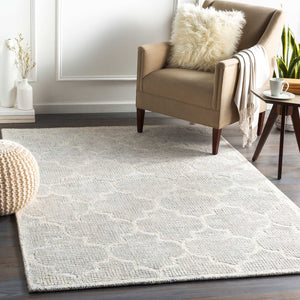 Surya Starlit 2' X 3' Handmade Area Rug - Luxurious Viscose & Wool Blend For Cottage-style Elegance Light Slate Viscose,Wool Str2306-46