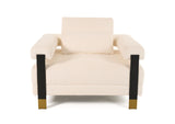 VIG Furniture Divani Casa Stratford - Modern Off-White Fabric Accent Chair VGHM-XF530-CHR-IVY