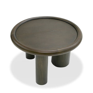 VIG Furniture Strauss Brown Ash Nesting Tables Set — Glossy Round Coffee & End Tables, Space-Saving, No Assembly VGOD-LZ-326C-SET