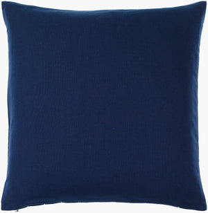 Surya Suits Modern 18"L X 18"W Accent Pillow - Stylish Cotton Design For Textured Home Decor Upgrade Navy Blue Cotton,Cotton Sts001-2020p